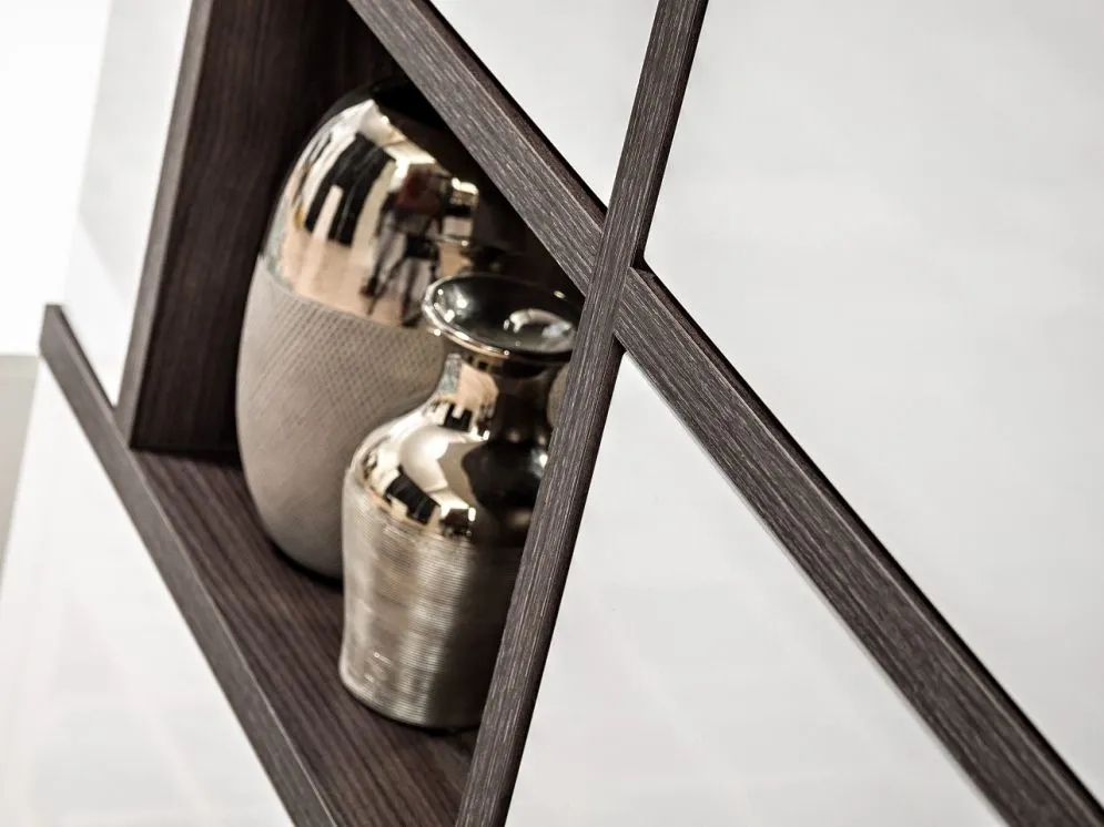 Witryna wysoka CROSS biała z podświetleniem ledowym | MIRAT.  kolekcja CROSS