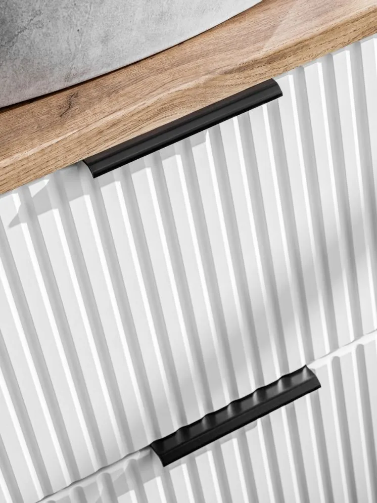 Szafka pod umywalkę ADEL WHITE 82 60cm biała wisząca I sklep meblowy MIRAT. styl LOFT, RYFLOWANY, SKANDYNAWSKI