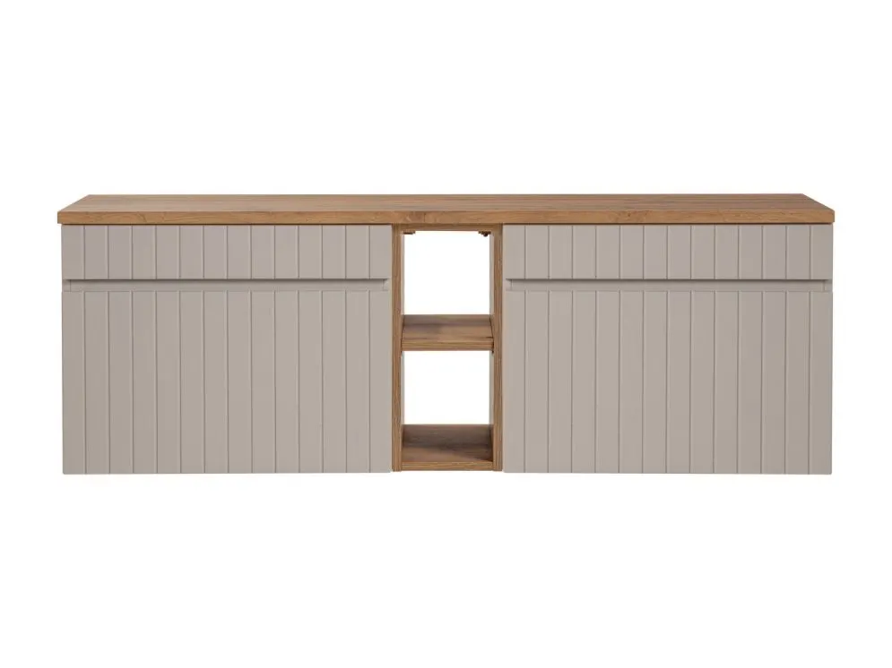 Szafka pod umywalkę nablatową ICONIC CASHMERE 60cm + ICONIC CASHMERE 60cm zestaw z blatem ryflowane fronty I sklep meblowy MIRAT. styl RYFLOWANY kolekcja ICONIC