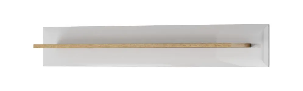 Półka EBBI 107 biały połysk/dąb riviera do salonu | MIRAT. w stylu  kolekcja EBBI