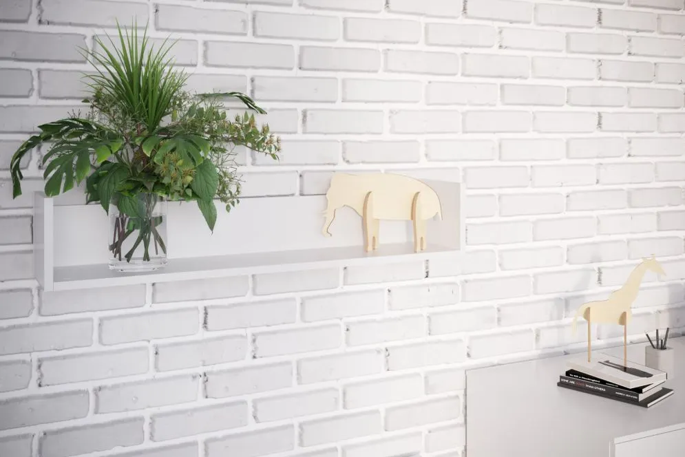 Półka VICTOR biała wisząca na książki | MIRAT. styl SKANDYNAWSKI kolekcja VICTOR