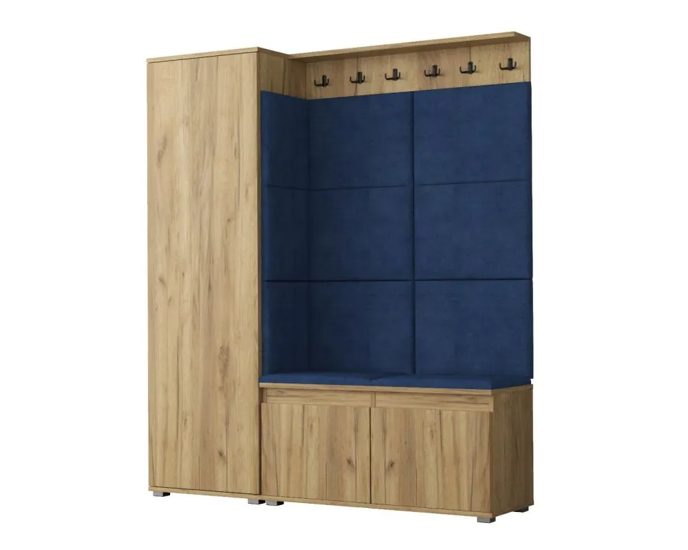 Garderoba do przedpokoju SINGAPUR 154 dąb craft/granatowy I sklep meblowy MIRAT. styl LOFT, SKANDYNAWSKI