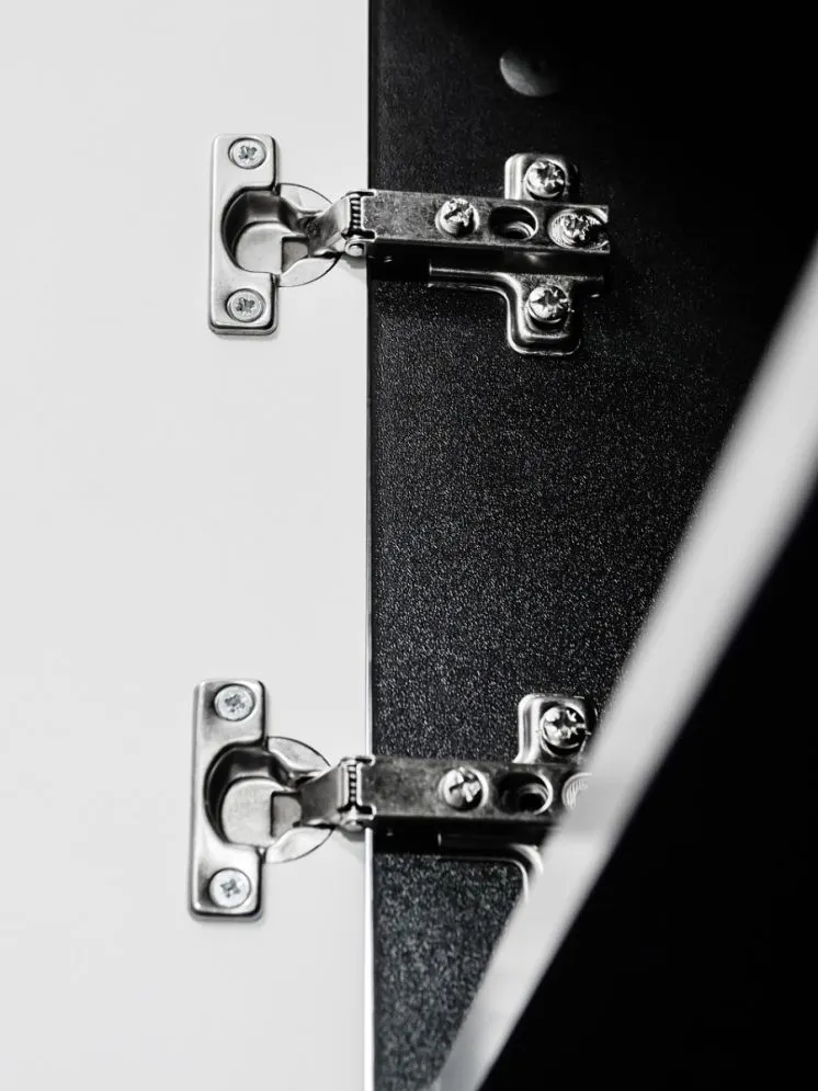 Meblościanka MODICA czarny mat/czarny połysk efekt 3D | MIRAT.