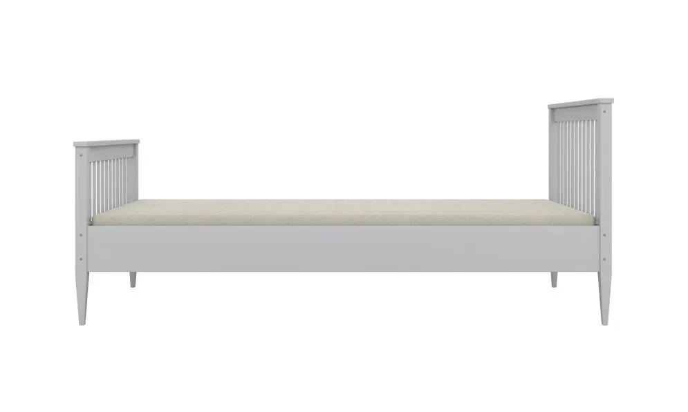 Duże białe łóżko młodzieżowe z drewna Mija 200x90 | MIRAT