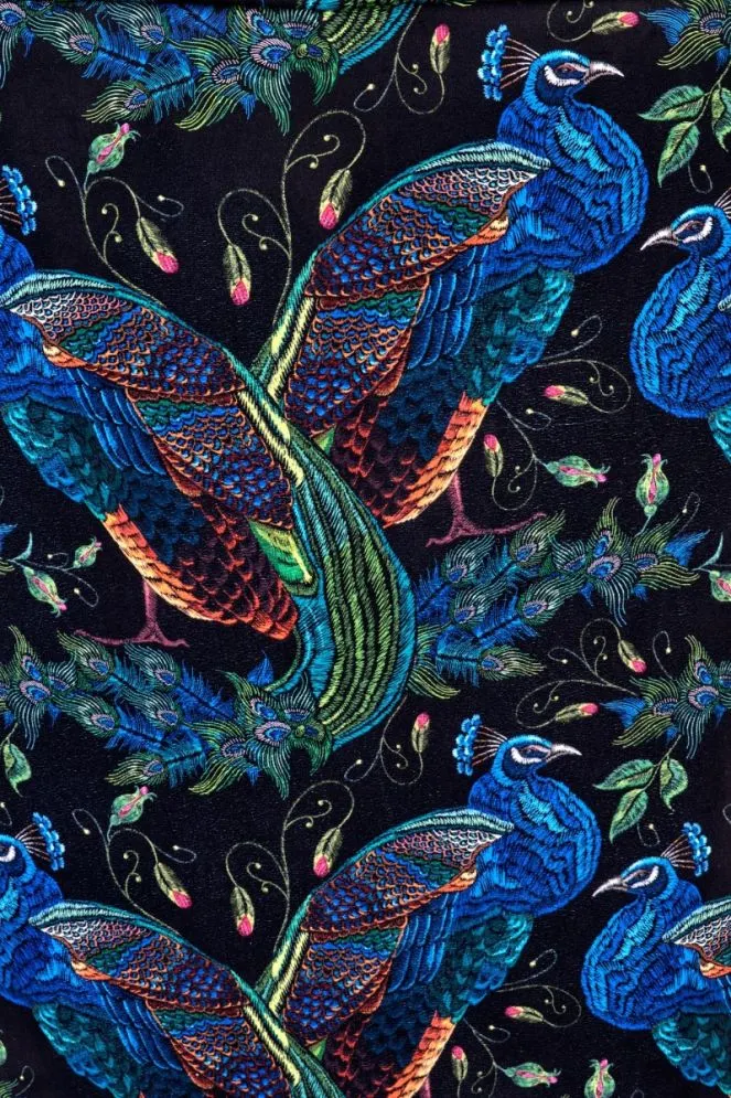 Fotel do salonu PAGONI VELVET czarny tapicerowany dekoracyjną tkaniną | MIRAT. styl LOFT