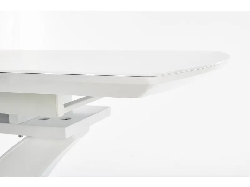 Biały stół ze szklaną powłoką Palermo