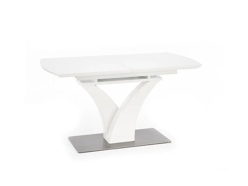 Biały nowoczesny stół na metalowej podstawie Palermo