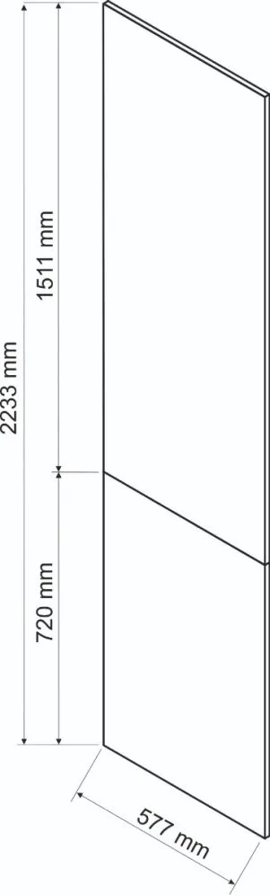 Panel boczny DENIS 223,3x58 szary dzielony | MIRAT. styl VINTAGE kolekcja DENIS