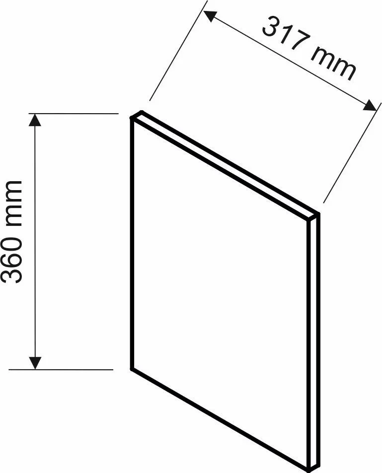 Panel boczny DENIS 36x32 czarny mat trwały I MIRAT.  kolekcja DENIS