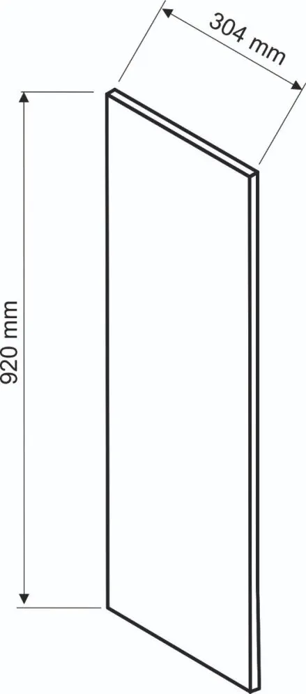 Panel boczny ADELE 92x30,4 szary mat I sklep meblowy MIRAT.