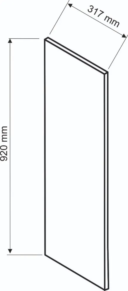 Panel boczny DENIS 92x32 szary pokryty folią PCV | MIRAT.  kolekcja DENIS