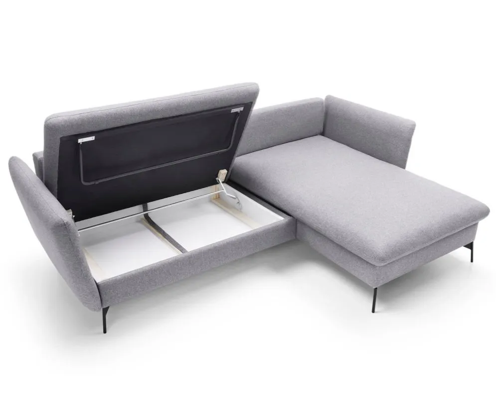 Narożnik z funkcją spania LINDA szary prawy do salonu I sklep meblowy MIRAT.