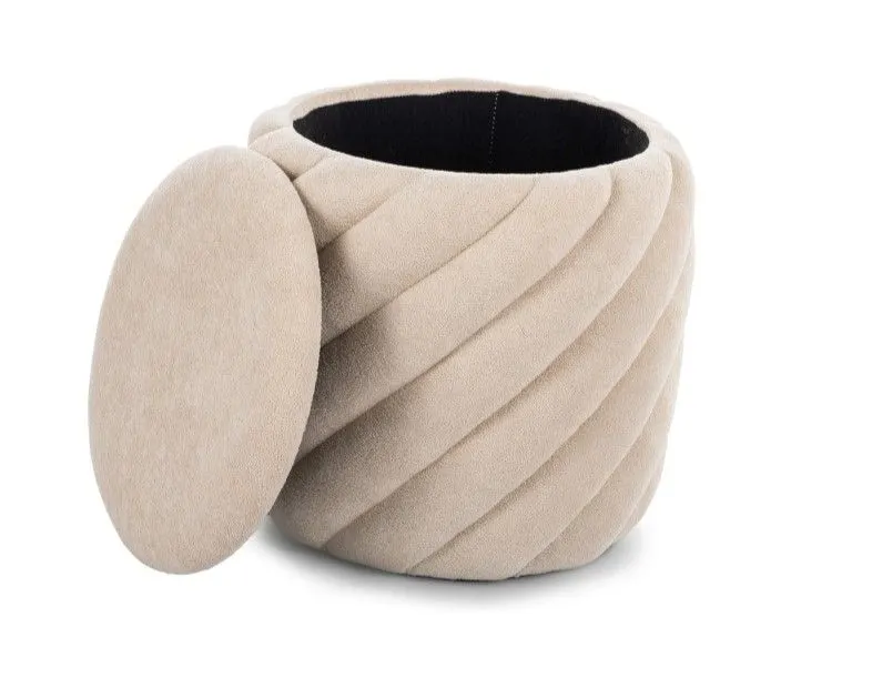 Pufa PELARO ze schowkiem beżowa I sklep meblowy MIRAT. styl KLASYCZNY