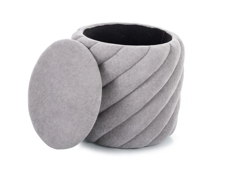 Pufa PELARO ze schowkiem jasnoszara I sklep meblowy MIRAT. styl KLASYCZNY