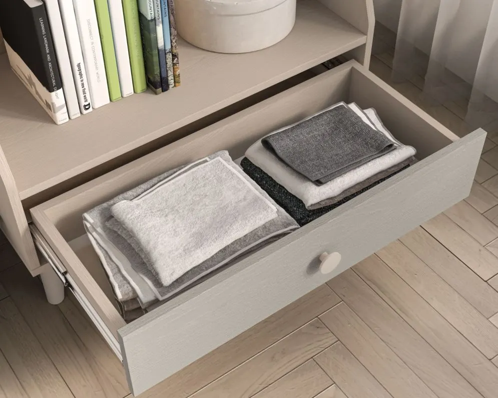 Regał dziecięcy MEVEL szary I sklep meblowy MIRAT. styl PASTELE kolekcja MEVEL