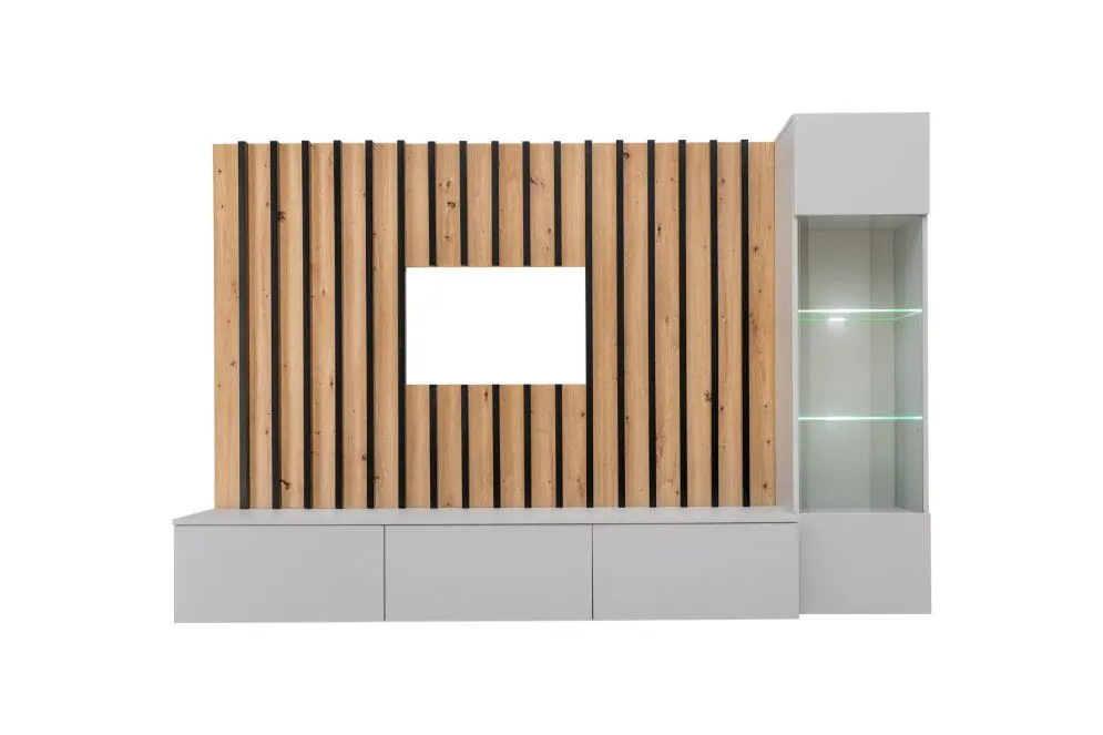 Meblościanka VERTI artrisan/perla gray nowoczesna I sklep meblowy MIRAT.