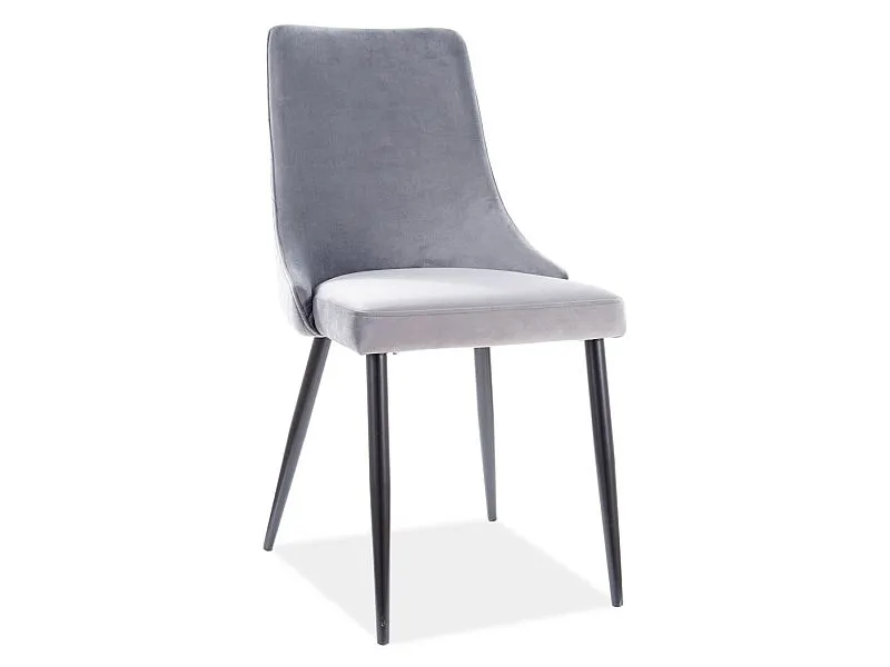 Krzesło PIANO B VELVET szare w stylu loft | MIRAT. w stylu GLAMOUR kolekcja
