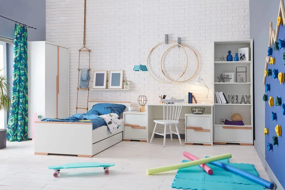 Łóżko SNAP 90x200-biały PINIO | MIRAT. styl SKANDYNAWSKI kolekcja SNAP