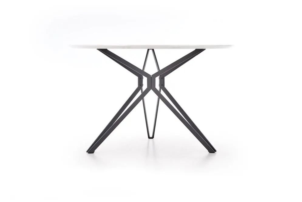 Stół PIXEL biały czarny z metalową podstawą | MIRAT.