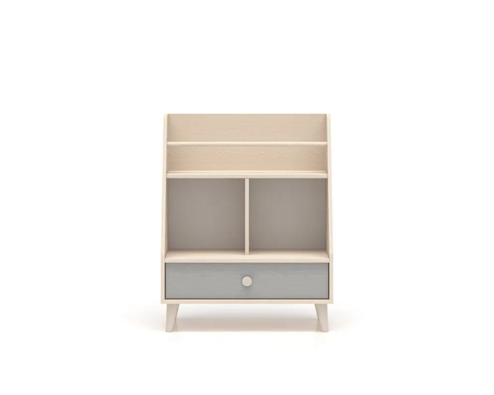 Regał dziecięcy MEVEL szary I sklep meblowy MIRAT. styl PASTELE kolekcja MEVEL