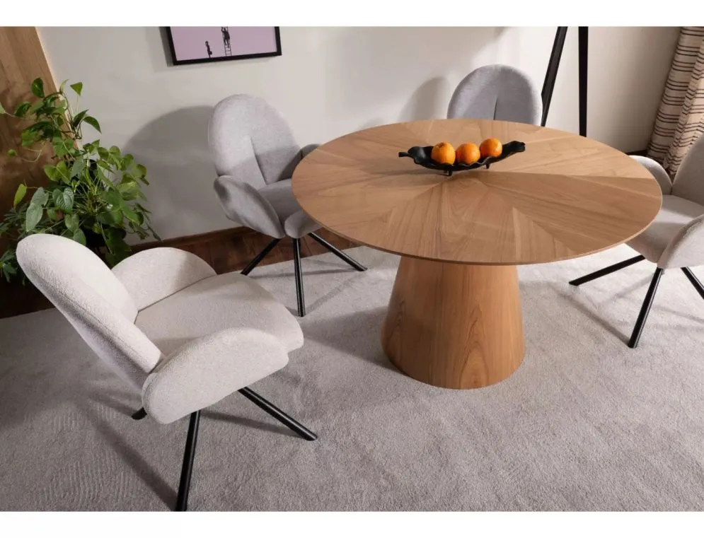 Krzesło tapicerowane PLANET RAVEN jasnoszare obracane z funkcją auto-return I sklep meblowy MIRAT.