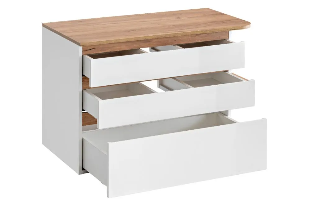 Szafka pod umywalkę nablatową PLATINUM 94 cm biała wisząca | MIRAT. kolekcja PLATINUM