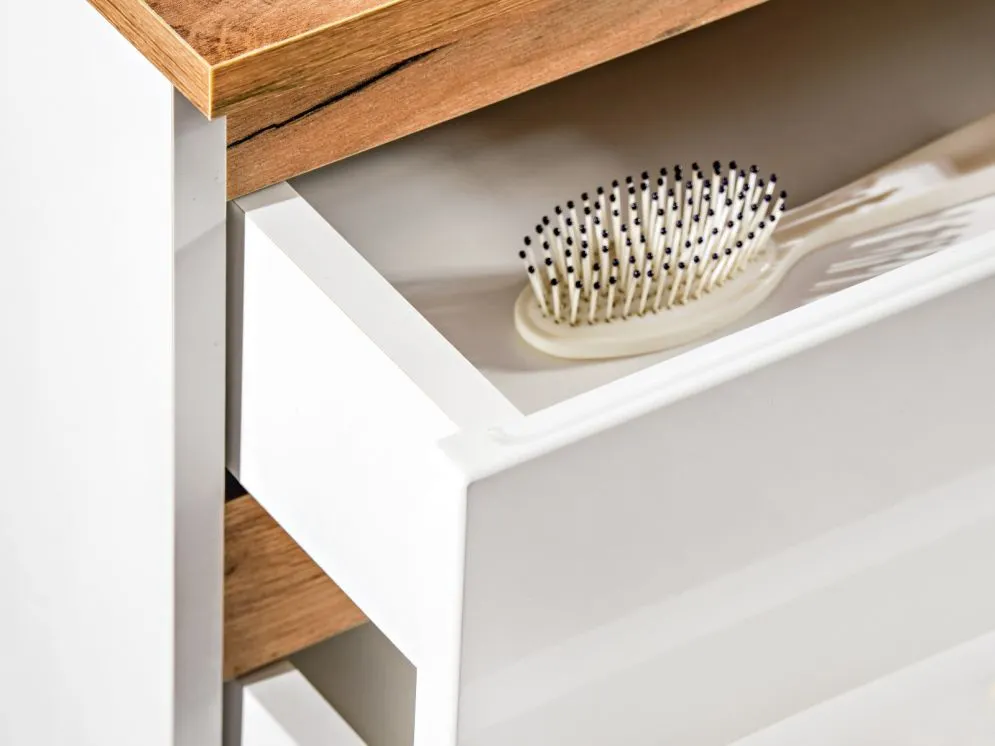 Szafka pod umywalkę nablatową PLATINUM 94 cm biała wisząca | MIRAT. kolekcja PLATINUM