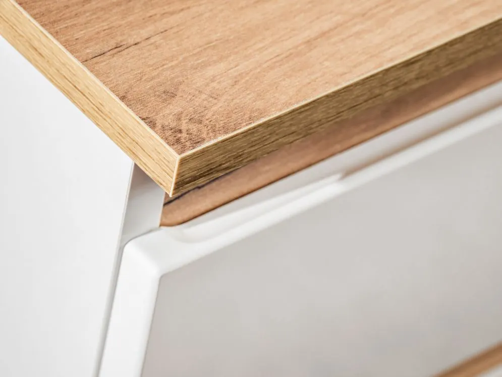 Szafka pod umywalkę nablatową PLATINUM 94 cm biała wisząca | MIRAT. kolekcja PLATINUM