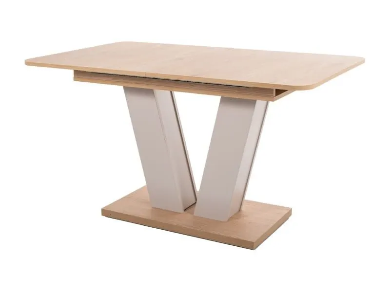 Stół z podstawą w kształcie V Platon 136-176 cm dąb | MIRAT