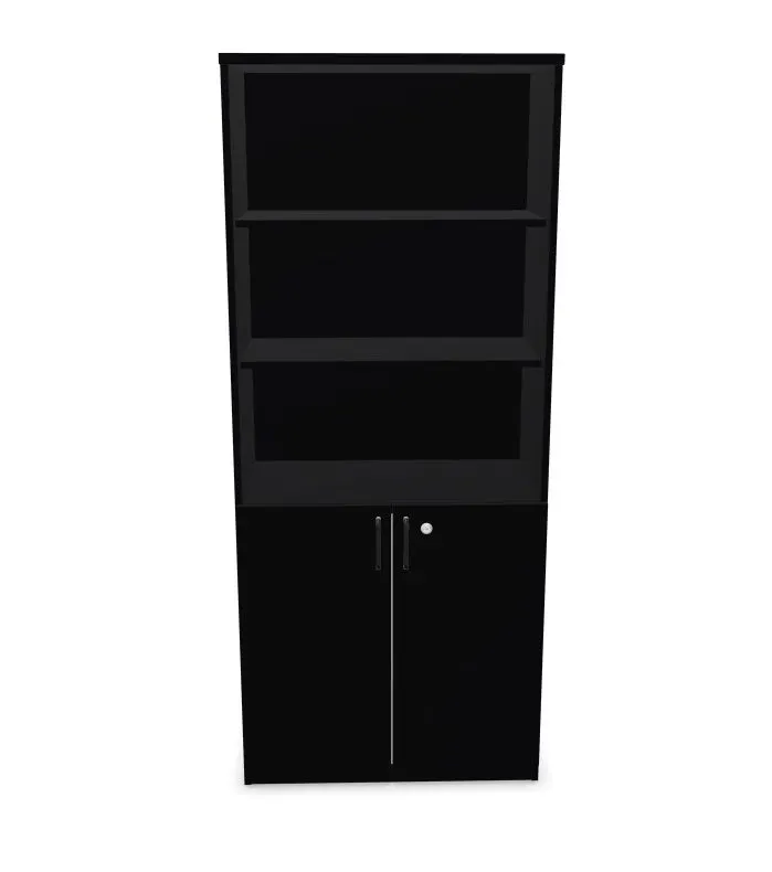 Regał biurowy EASY SPACE CABINET HO 5-OH 80cm czarny zamykany I sklep meblowy MIRAT.