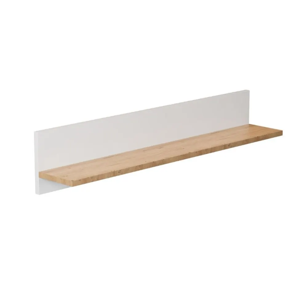 Półka DENVER biała/hikora wisząca na książki I sklep meblowy MIRAT. styl SKANDYNAWSKI kolekcja DENVER