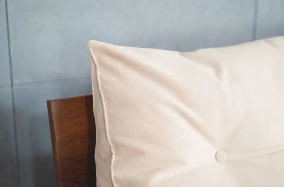 Poduszka zagłówek PILLOW CHIC 180 beżowa na łóżko | MIRAT.