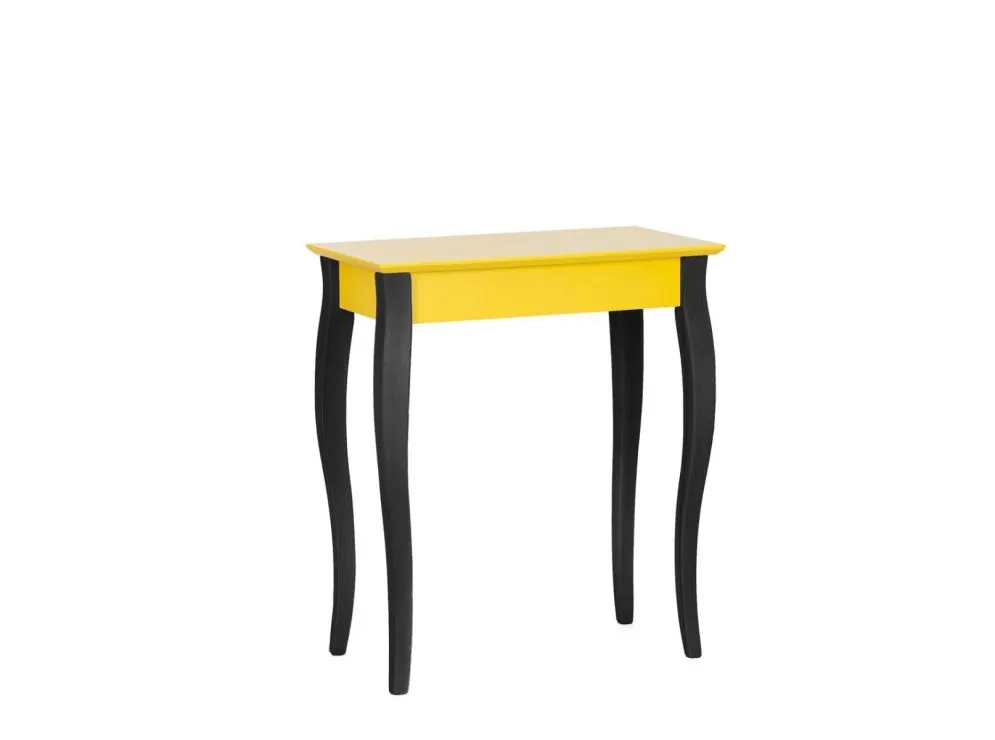 Konsola LILLO żółta/czarna nowoczesna do sypialni | MIRAT. styl SKANDYNAWSKI