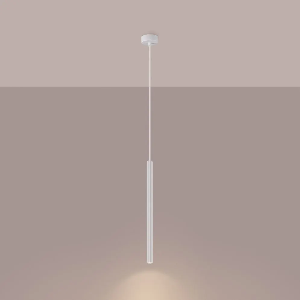 Lampa wisząca ARCHE 1 biała tuba wysoka | sklep MIRAT  kolekcja arche