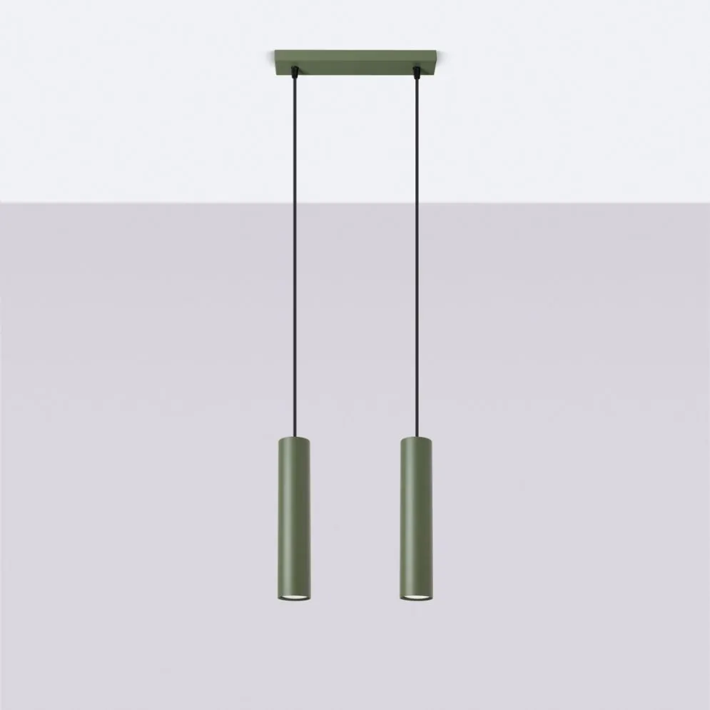 Lampa wisząca LAGOS 2 zielona oliwkowa | sklep MIRAT  kolekcja lagos