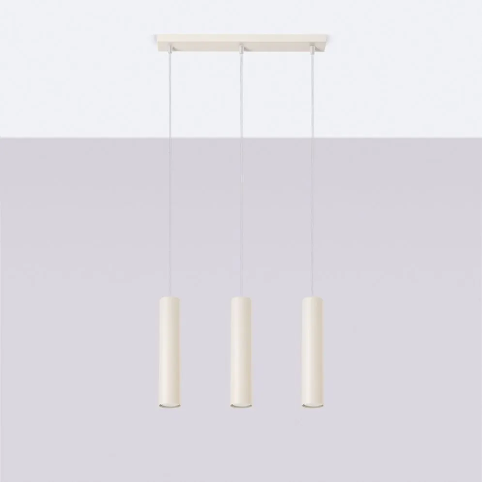 Lampa wisząca LAGOS 3L beżowa potrójna | sklep MIRAT  kolekcja lagos