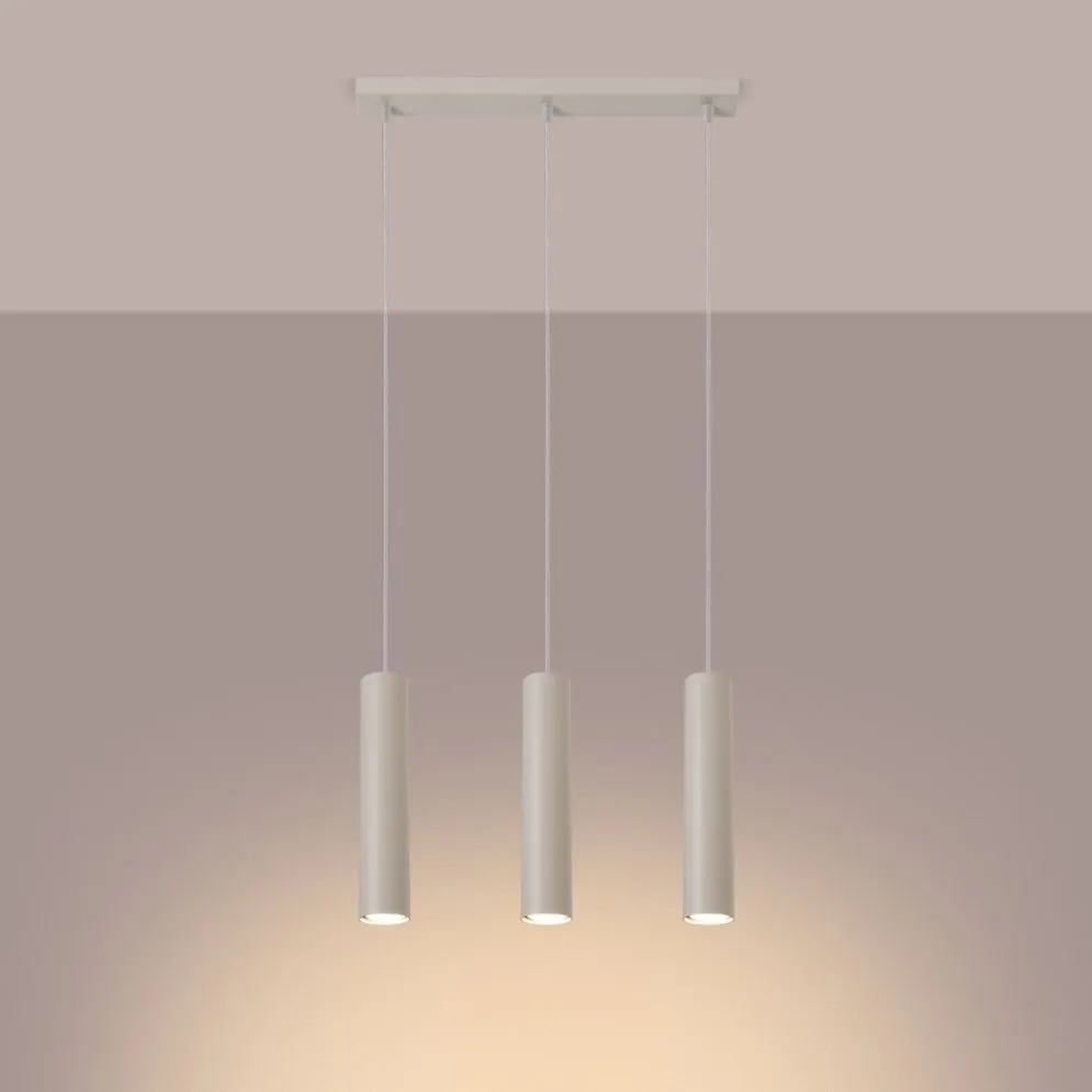 Lampa wisząca LAGOS 3L beżowa potrójna | sklep MIRAT  kolekcja lagos