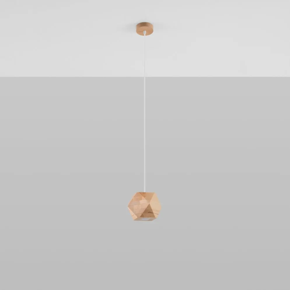 Lampa wisząca WOODY naturalne drewno | sklep MIRAT kolekcja woody