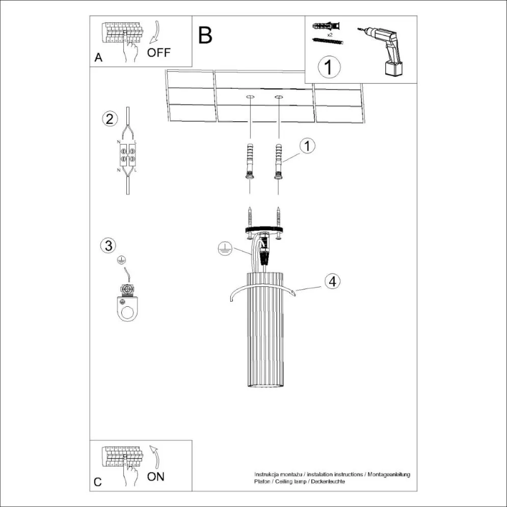 Plafon KARBON 20 beżowy ryflowany minimalistyczny | sklep MIRAT  kolekcja karbon