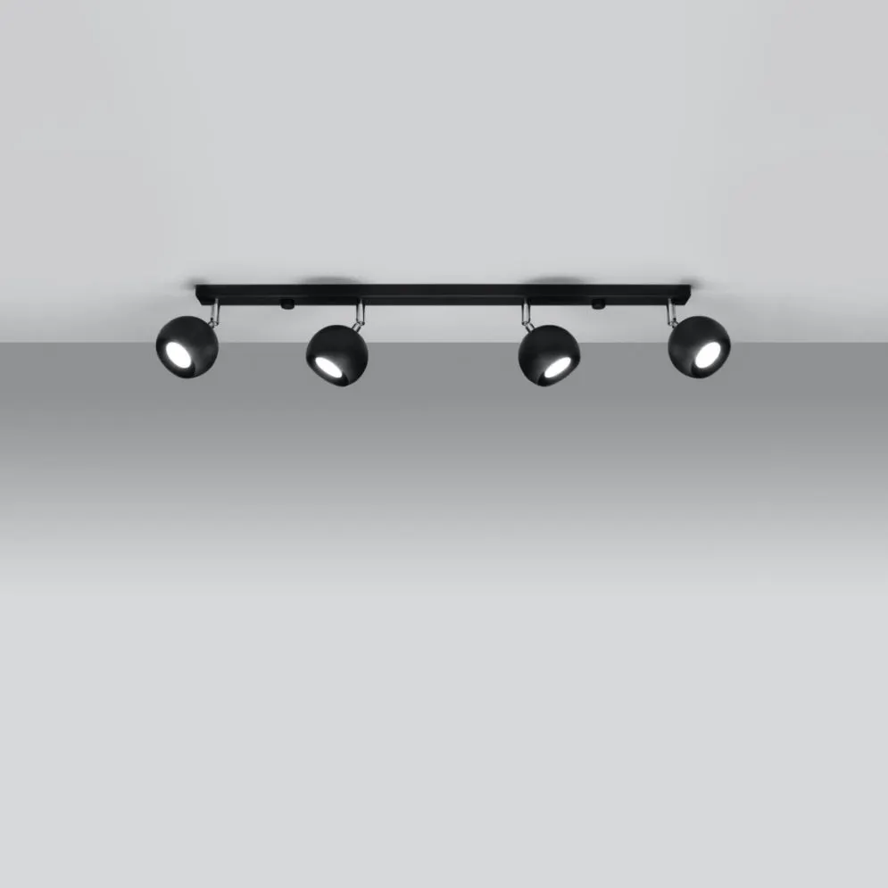 Plafon OCULARE 4L czarny | sklep MIRAT  kolekcja oculare