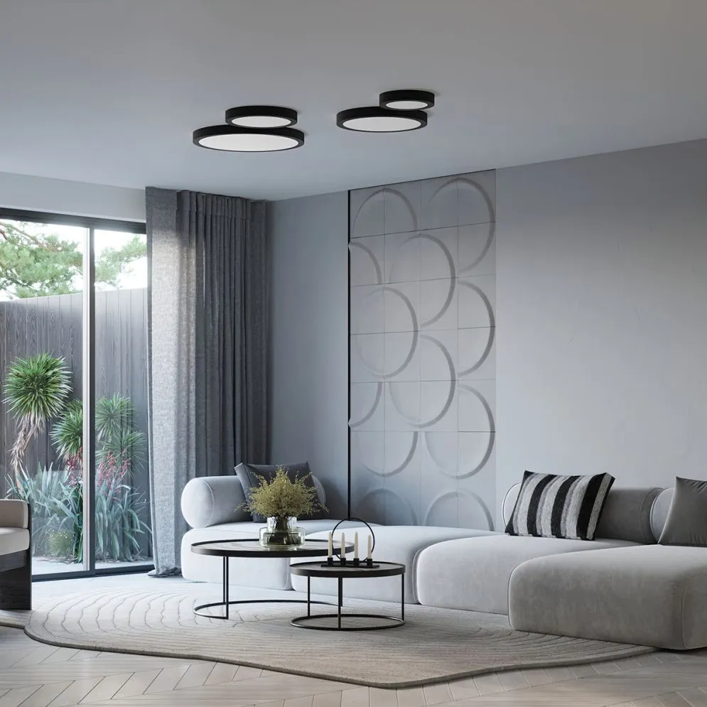 Plafon ONYX 50 czarny LED 3000K okrągły | sklep MIRAT  kolekcja onyx