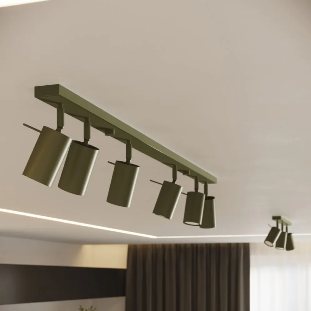 Listwa oświetleniowa RING 3 zielona oliwkowa loftowa | sklep MIRAT  kolekcja ring