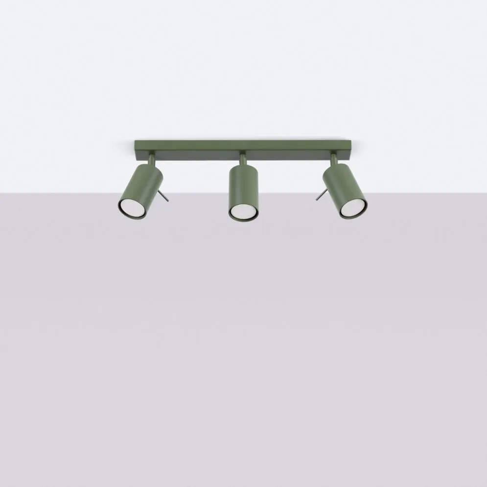 Listwa oświetleniowa RING 3 zielona oliwkowa loftowa | sklep MIRAT  kolekcja ring