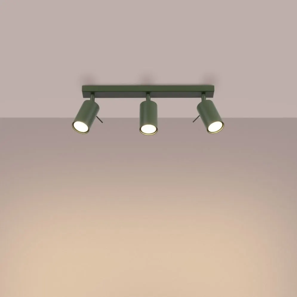 Listwa oświetleniowa RING 3 zielona oliwkowa loftowa | sklep MIRAT  kolekcja ring