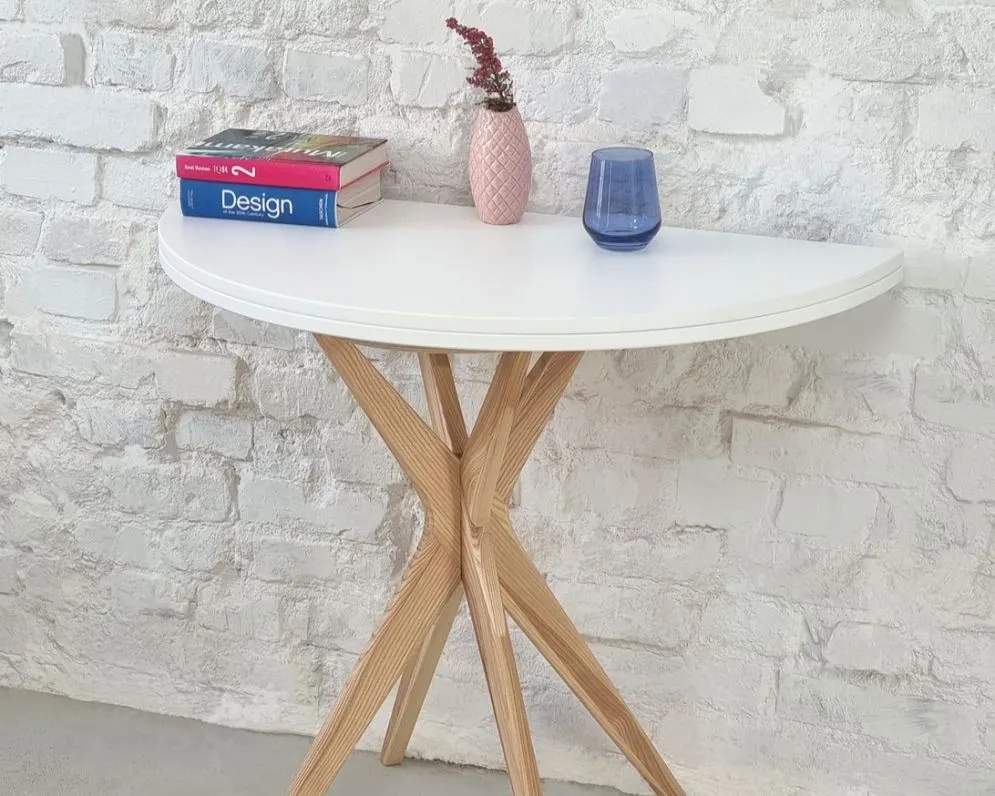 Subtelny stół CUTTI 90x90 miętowy