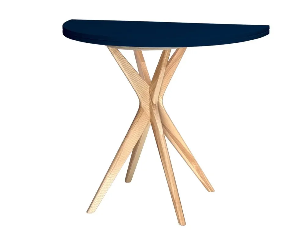 Stół półokrągły CUTTI 90x90 rozkładany granatowy/dąb I sklep meblowy MIRAT. styl PASTELE
