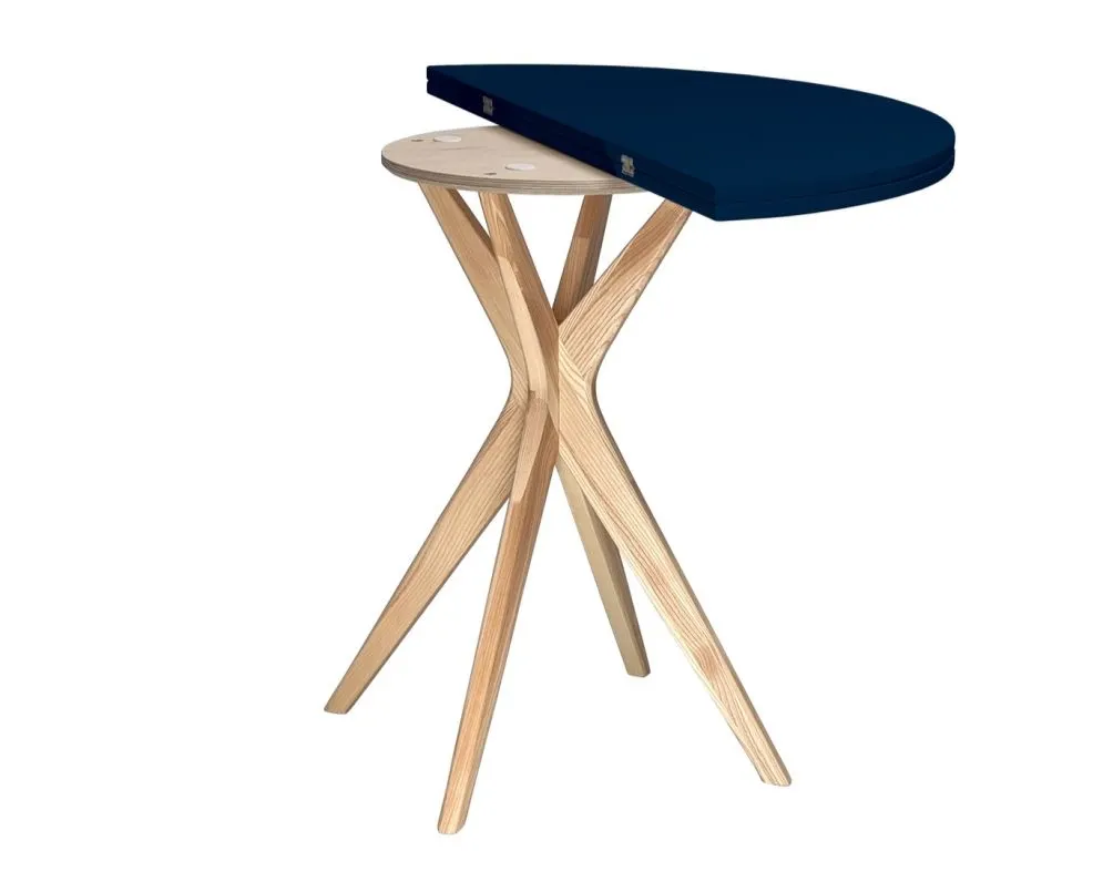 Stół półokrągły CUTTI 90x90 rozkładany granatowy/dąb I sklep meblowy MIRAT. styl PASTELE