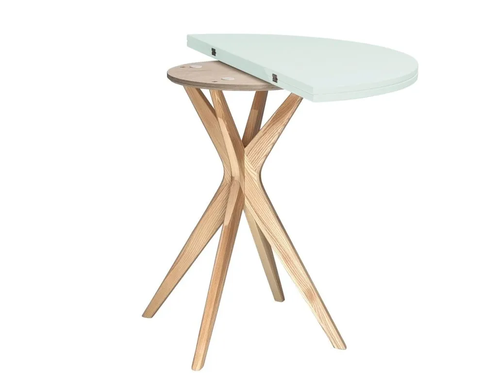 Subtelny stół CUTTI 90x90 miętowy