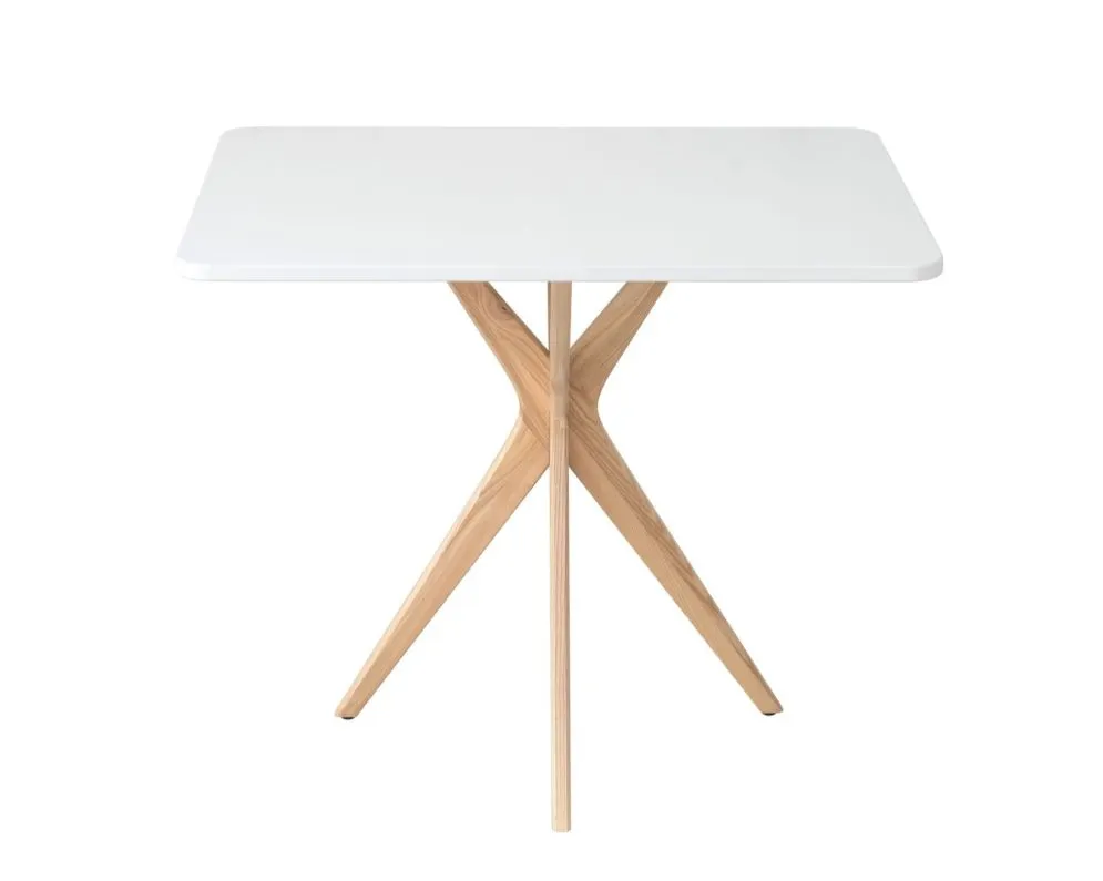 Prostokątny stół JUBI 55x80 z białym blatem I sklep meblowy MIRAT. styl SKANDYNAWSKI