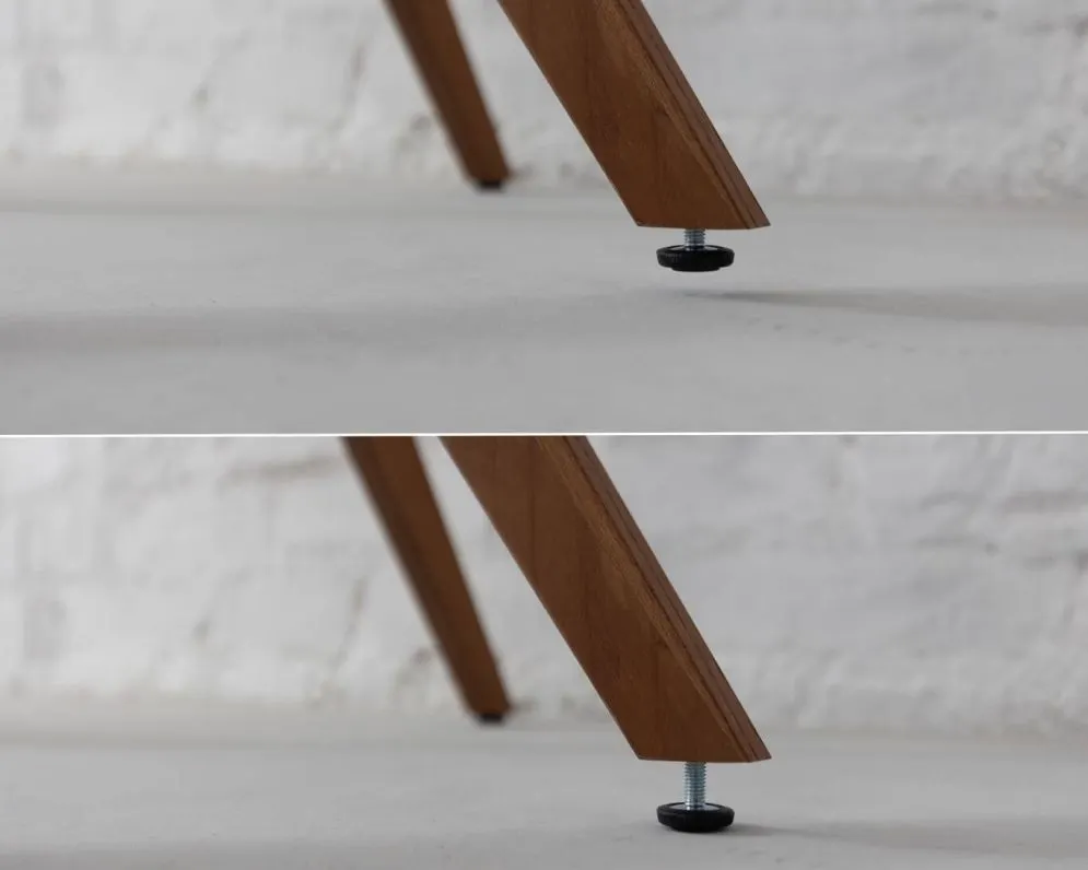 Minimalistyczny stół CUTTI 55x80 orzechowy styl SKANDYNAWSKI